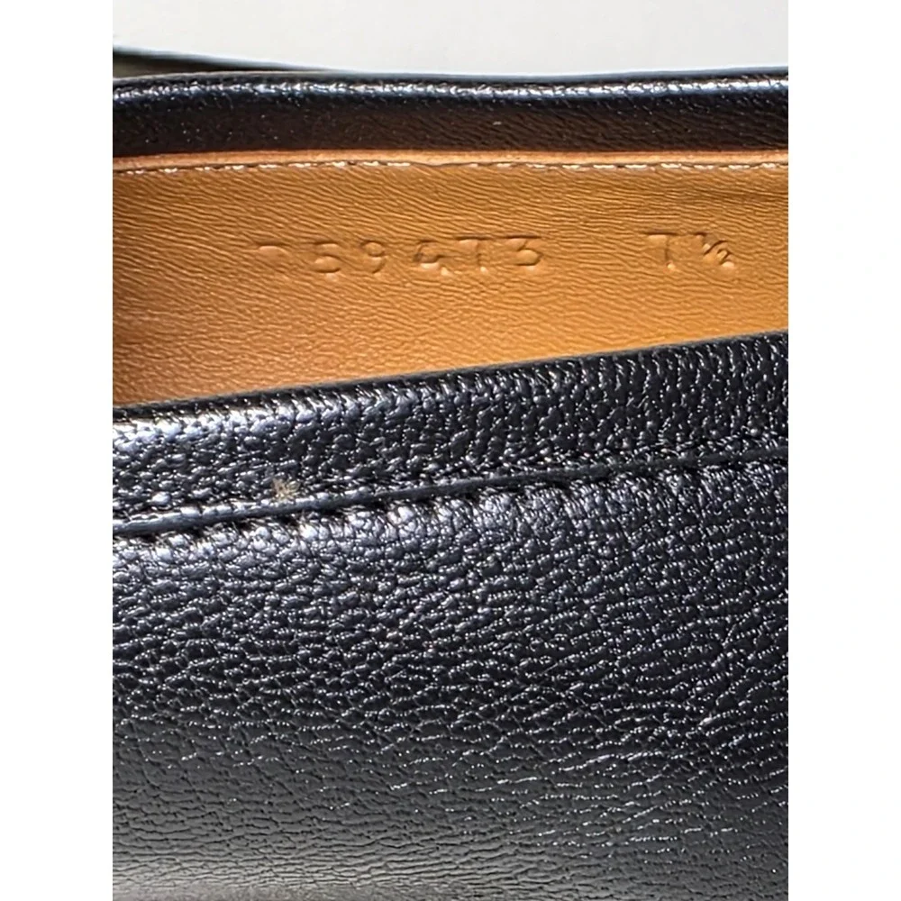 Gucci Jordaan Horsebit Loafers Black Leather Web Stripe 569473 Mens 7.5